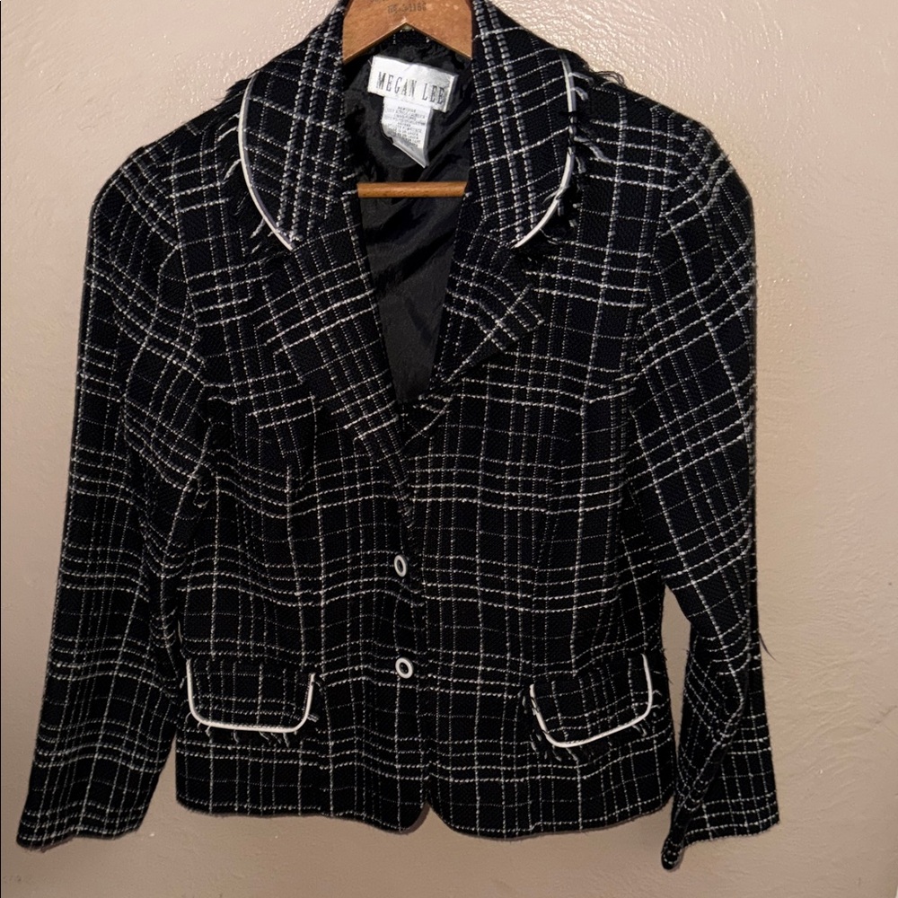 Vintage Megan Lee Checkered Blazer size 12